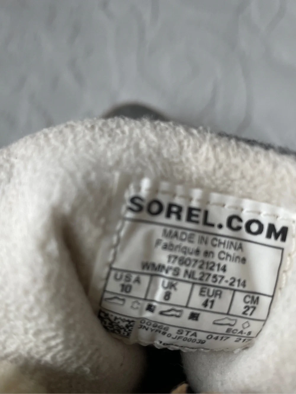 Sorel Alpine Waterproof Winter Boots Gray Felt Suede Shearling Women’s Size 10